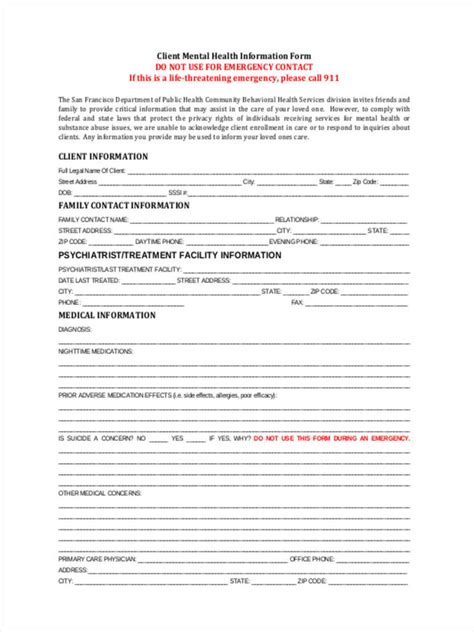 MENTAL HEALTH FORM - texasattorneygeneral.gov