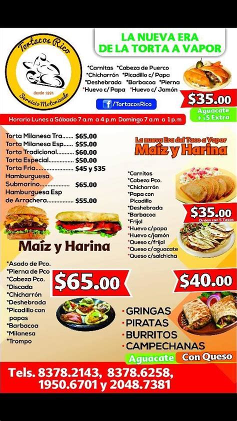 MENU — Tortacos