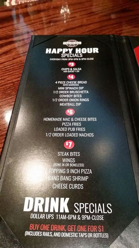 MENU - Chanticlear Pizza Bar & Grill Restaurant