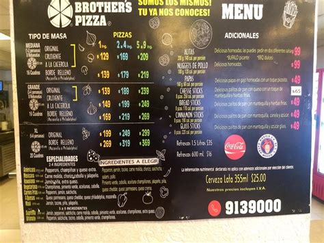 MENU Brotherspizza