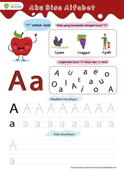 Menulis Alfabet Arsip - Lembar Belajar - Lembar Kerja … - muktibox.com