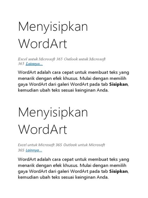 Menyisipkan WordArt - Dukungan Microsoft - muktibox.com