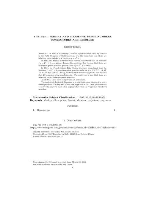 Mersenne conjectures - wintechmobiles.com