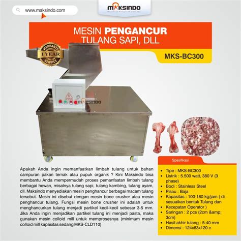 Mesin Pengancur Tulang Sapi, dll (BC300) - Agrowindo - raincitystudios.com