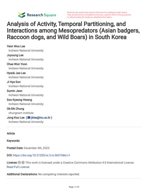 Mesopredators change temporal activity in response to a recolonizing ... - raincitystudios.com