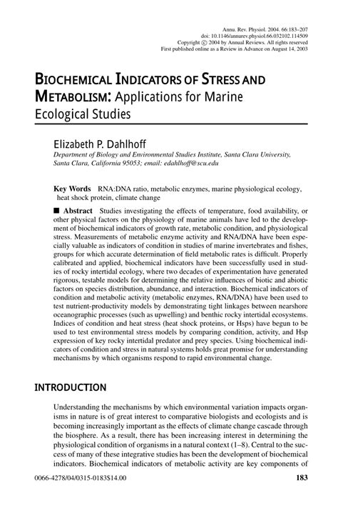 METABOLISM: Applications for Marine Ecological Studies - raincitystudios.com