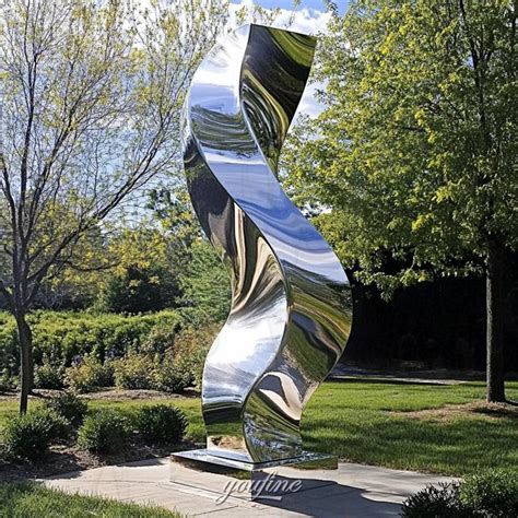 Metal abstract garden sculptures stainless steel mirror sculpture for ... - muktibox.com