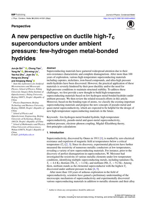 Metal hydrides achieve high-Tc superconductivity at low pressure by ... - wintechmobiles.com