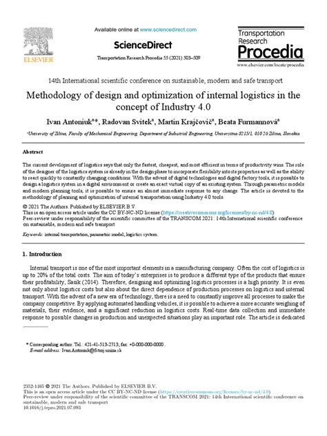 Methodology of design and optimization of internal logistics in the ... - coolestguyplanet.net