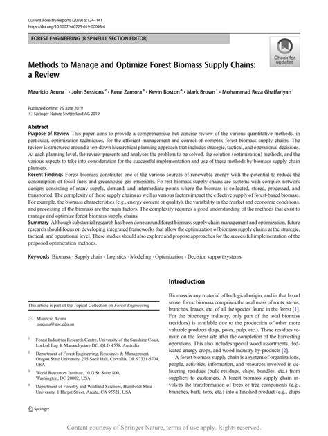 Methods to Manage and Optimize Forest Biomass Supply Chains - raincitystudios.com