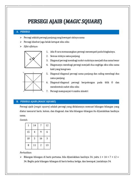 Metode dan Sejarah Persegi Ajaib | PDF - Scribd - wintechmobiles.com