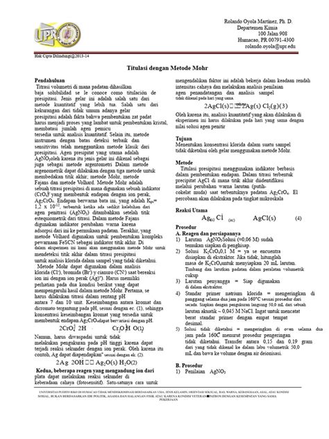 Metode Mohr - Program Studi Kimia Fakultas MIPA UII - wintechmobiles.com