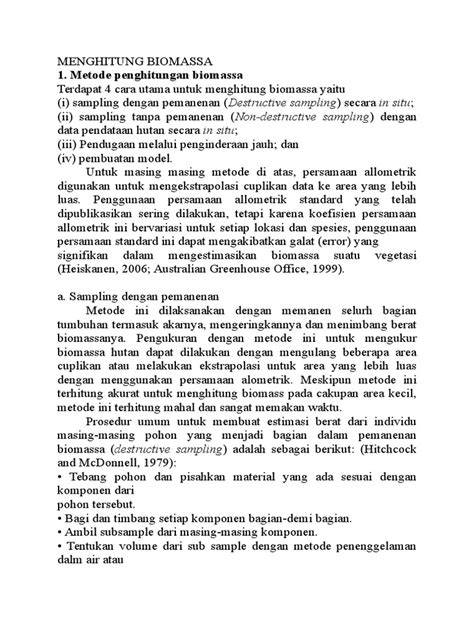 Metode Penghitungan Biomassa Pohon - raincitystudios.com