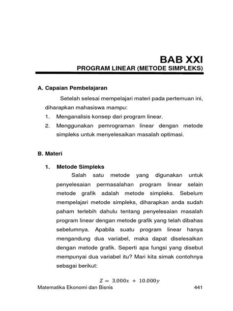 Metode Simpleks dalam Program Linear | PDF - Scribd - wintechmobiles.com