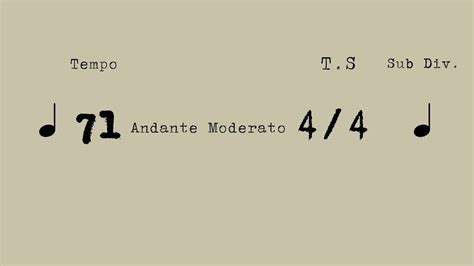 METRONOME 71 BPM ANDANTE MODERATO YouTube. 