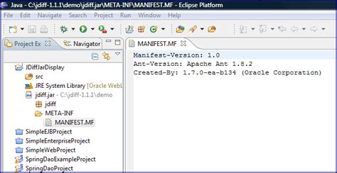 MF Java Manifest Dosya Biçimi File Format Docs. 