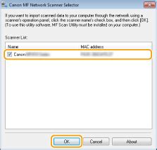 MF Network Scanner Selector does not open - Canon Global