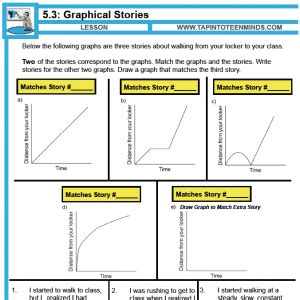 MFM1P 5.2 Graphical Stories Interpreting DistanceTime Graphs Tap