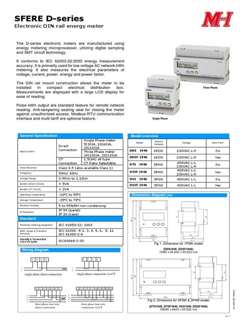 MH SFERE Dseries kWh meter (Catalog) v4 - MunHean