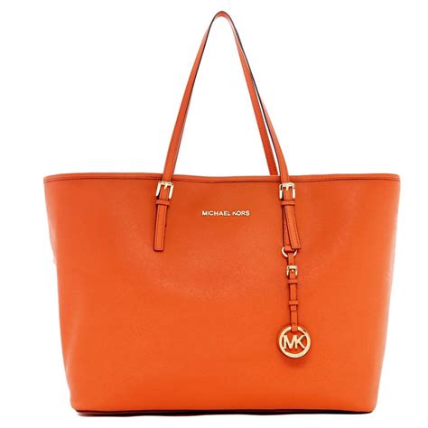 MICHAEL KORS JET SET TOTES ORANGE – Vault Luxury Resale