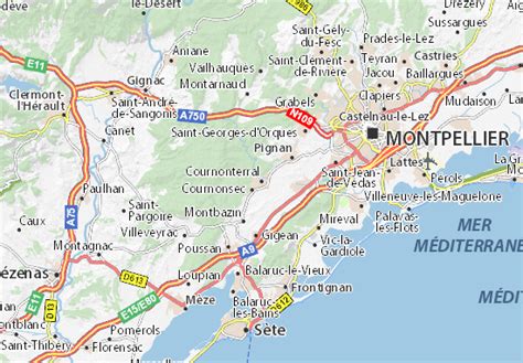 MICHELIN Cournonterral map - ViaMichelin