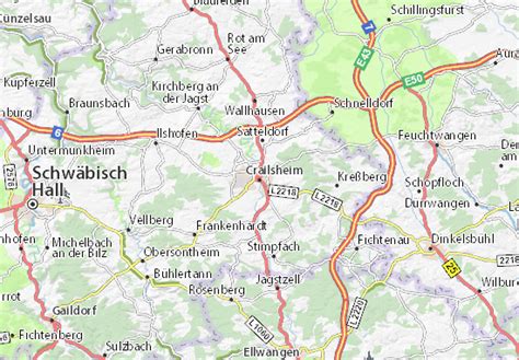 MICHELIN-Landkarte Crailsheim - Stadtplan Crailsheim