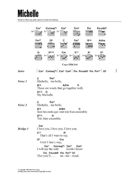 MICHELLE Chords & Tabs : 1 Total @ Ultimate-Guitar.Com