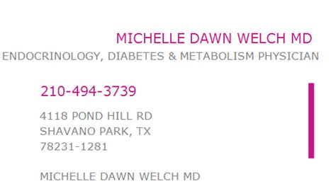 MICHELLE DAWN WELCH MD NPI 1891764957