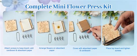Micro Flower Press, Mini Flower Press Kit with 20 Reusable Specimen ... - raincitystudios.com