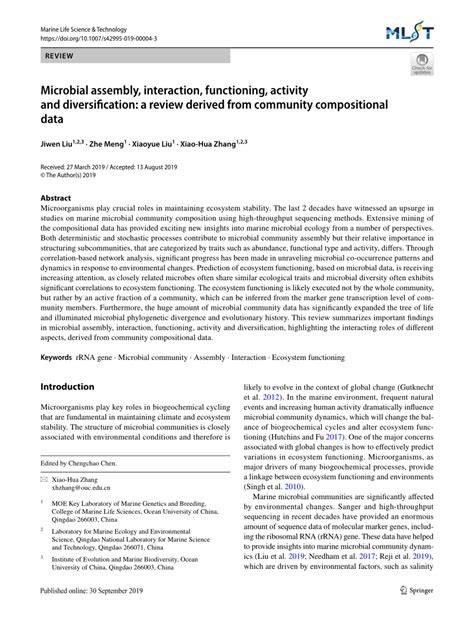Microbial assembly, interaction, functioning, activity and ... - raincitystudios.com