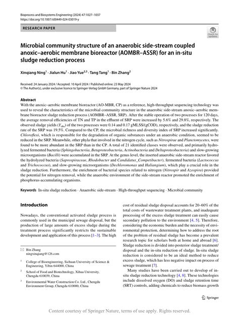Microbial community structure of an anaerobic side-stream coupled ... - raincitystudios.com