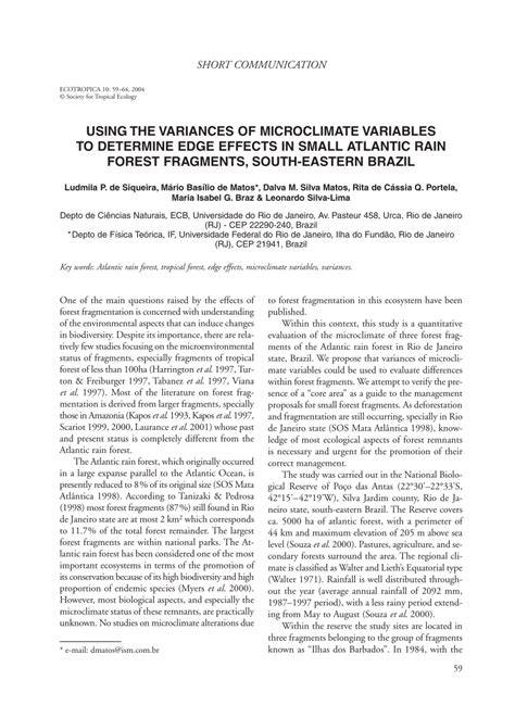 Microclimate edge effect in small fragments of temperate forests in the ... - raincitystudios.com