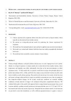 Microclimc: A mechanistic model of above, below and within-canopy ... - raincitystudios.com