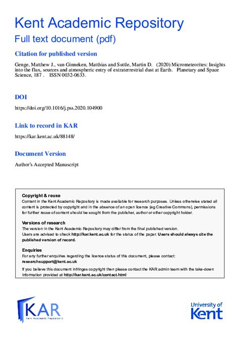Micrometeorites: Insights into the flux, sources and atmospheric entry ... - wintechmobiles.com