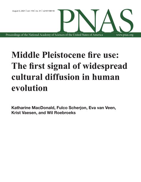 Middle Pleistocene fire use: The first signal of widespread cultural ... - wintechmobiles.com