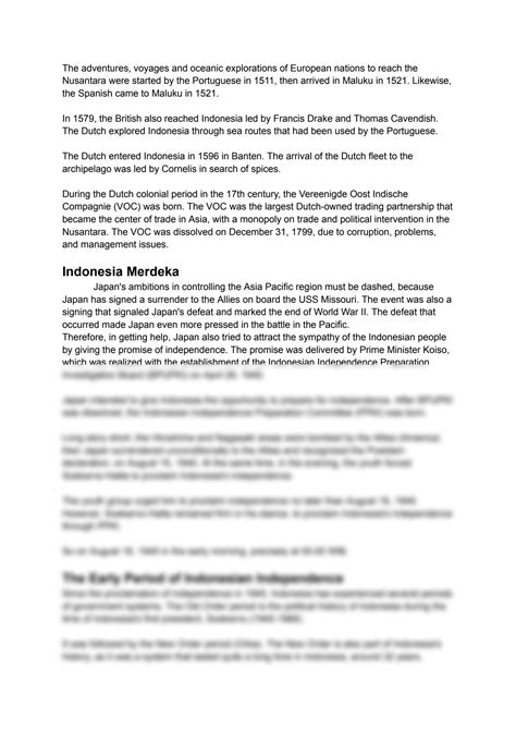 Milestone of Indonesian History - wintechmobiles.com