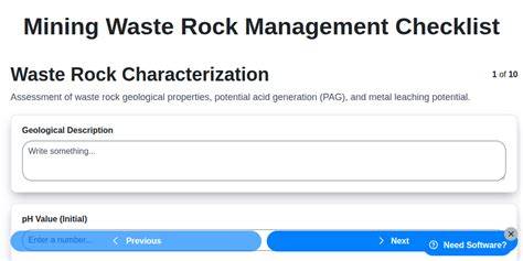 Mining Waste Rock Management Checklist | Gestion minière Templates - raincitystudios.com