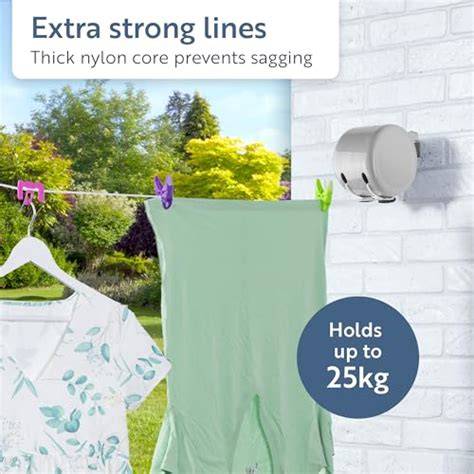 Minky Homecare Outdoor Retractable Dual Clothesline - raincitystudios.com