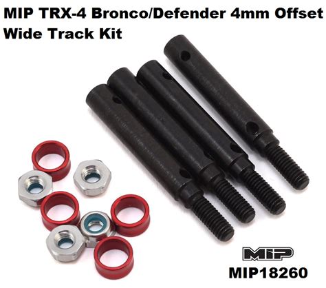 MIP TRX-4 Bronco/Defender 4mm Offset Wide Track Kit