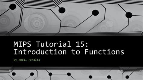 MIPS Tutorial 15 Introduction to Functions - YouTube