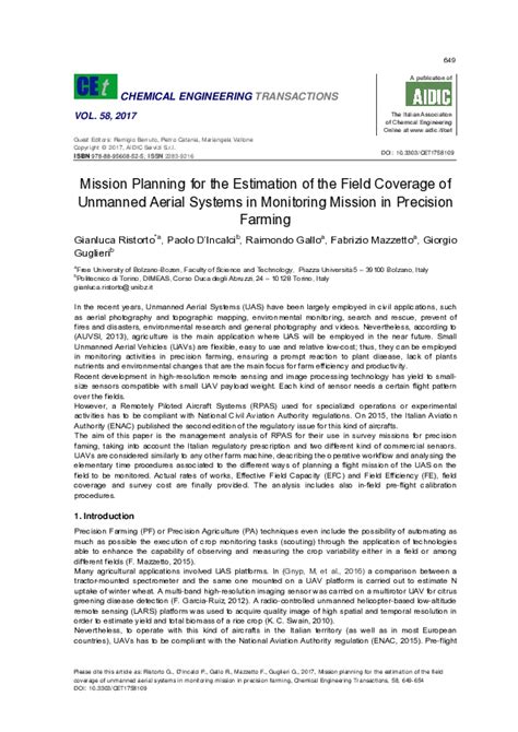 Mission Planning For The Estimation Of The Field Coverage Of Unmanned ... - raincitystudios.com