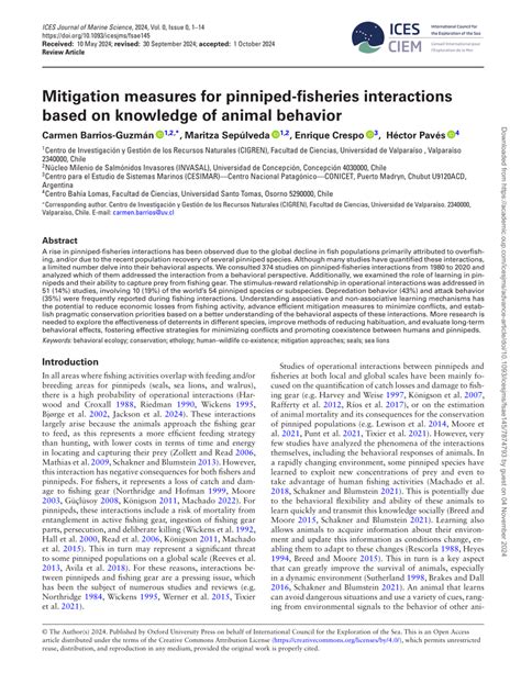Mitigation measures for pinniped-fisheries interactions based on ... - muktibox.com