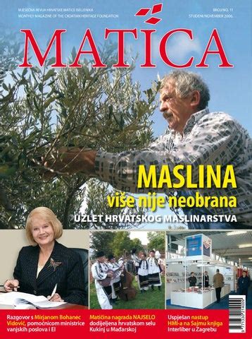 MJESEČNA REVIJA HRVATSKE MATICE ISELJENIKA MONTHLY