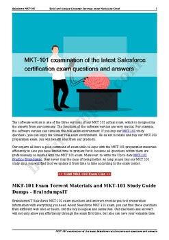 MKT-101 Current Exam Content