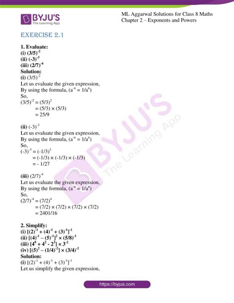 ML Aggarwal Solutions for Class 8 Chapter 2 - Exponents and Powers …