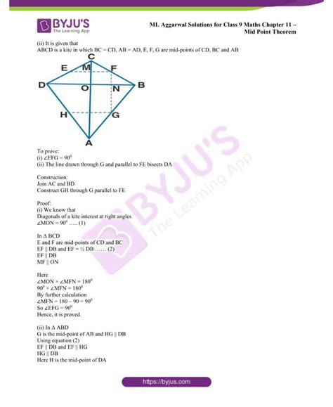 ML Aggarwal Solutions for Class 9 Maths Chapter 11 Mid Point Theorem