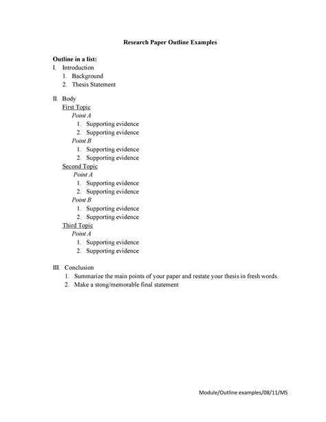 MLA Format Formal Outline Outline Format DOC DOC Essay Outline