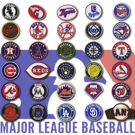 MLB Major League Baseball EVERY TEAMS LOGOS 3D model 3D printable