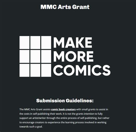 MMC Arts Grant – 100% Comics