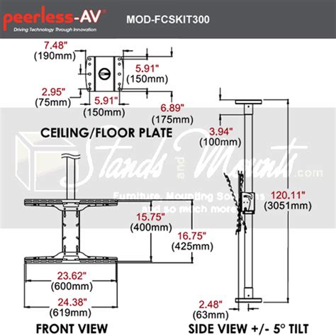 MOD-FCSKIT300-B TV & Display Mount – Peerless-AV